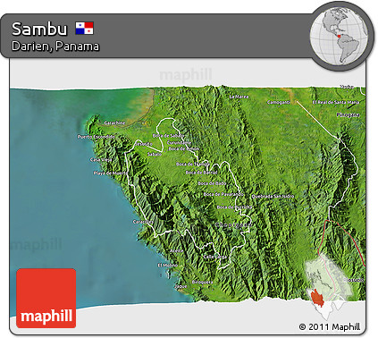 Satellite 3D Map of Sambu