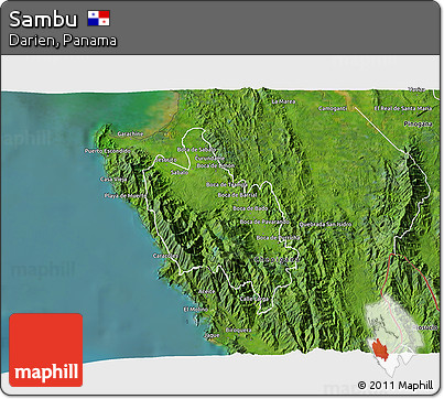 Satellite 3D Map of Sambu