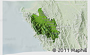 Satellite 3D Map of Sambu, lighten