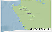 Savanna Style 3D Map of Sambu, single color outside