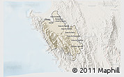 Shaded Relief 3D Map of Sambu, lighten