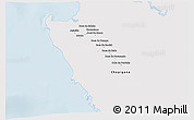 Silver Style 3D Map of Sambu, single color outside