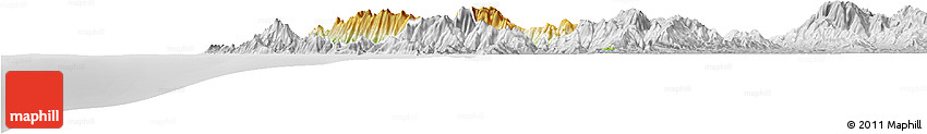 Physical Horizon Map of Sambu, lighten, desaturated