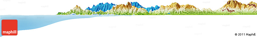 Political Horizon Map of Sambu, physical outside