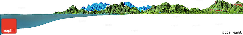 Political Horizon Map of Sambu, satellite outside