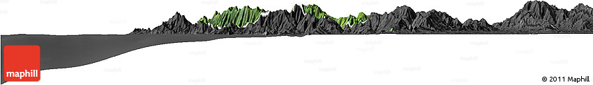 Satellite Horizon Map of Sambu, darken, desaturated