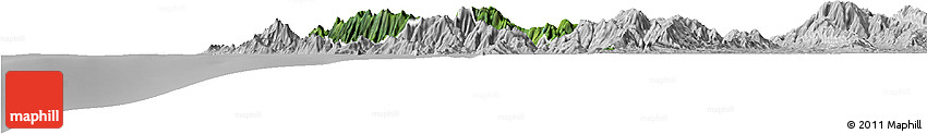 Satellite Horizon Map of Sambu, lighten, desaturated