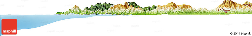 Satellite Horizon Map of Sambu, physical outside