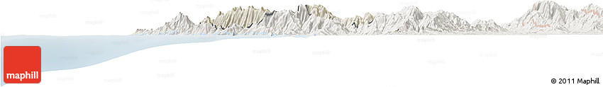 Shaded Relief Horizon Map of Sambu, lighten