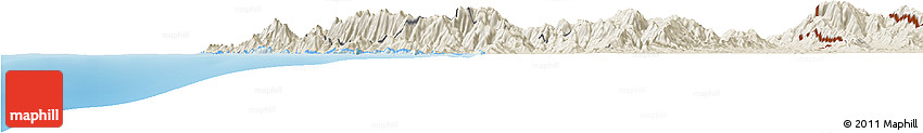 Shaded Relief Horizon Map of Sambu