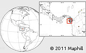 Blank Location Map of Sambu, highlighted country, highlighted parent region, within the entire country
