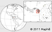 Blank Location Map of Sambu, highlighted country, highlighted parent region