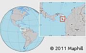 Gray Location Map of Sambu, highlighted parent region