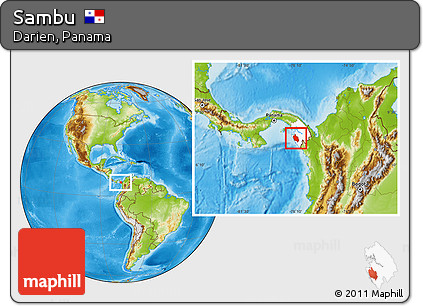 Physical Location Map of Sambu, highlighted parent region