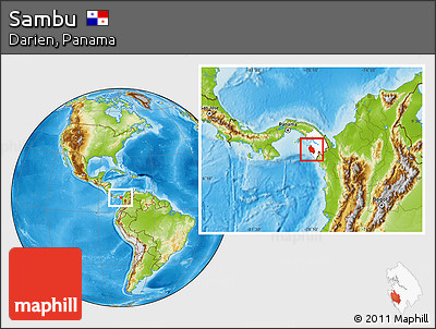 Physical Location Map of Sambu, highlighted parent region
