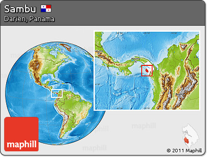 Physical Location Map of Sambu, highlighted parent region
