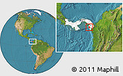 Satellite Location Map of Sambu, highlighted country