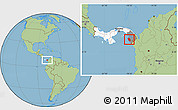Savanna Style Location Map of Sambu, highlighted country, highlighted parent region