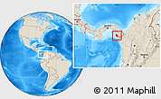 Shaded Relief Location Map of Sambu