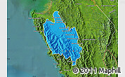 Political Map of Sambu, satellite outside