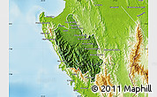 Satellite Map of Sambu, physical outside