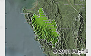 Satellite Map of Sambu, semi-desaturated