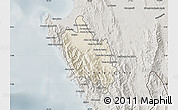 Shaded Relief Map of Sambu, semi-desaturated