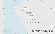 Silver Style Map of Sambu, single color outside