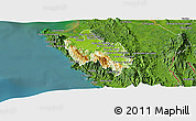 Physical Panoramic Map of Sambu, satellite outside