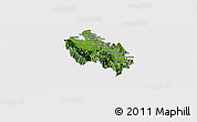 Satellite Panoramic Map of Sambu, cropped outside