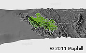 Satellite Panoramic Map of Sambu, desaturated