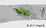 Satellite Panoramic Map of Sambu, lighten, desaturated