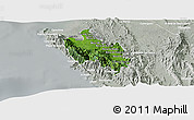 Satellite Panoramic Map of Sambu, lighten, semi-desaturated