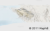 Shaded Relief Panoramic Map of Sambu, lighten