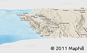 Shaded Relief Panoramic Map of Sambu