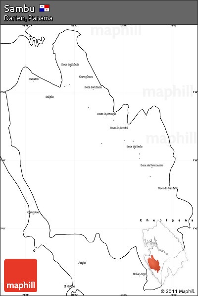 Blank Simple Map of Sambu