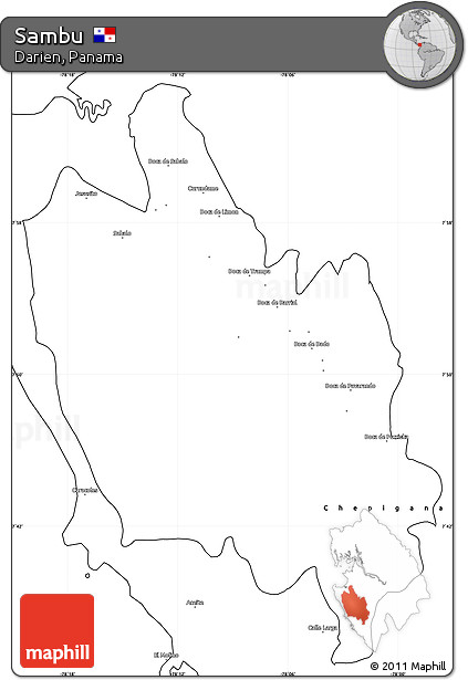 Blank Simple Map of Sambu