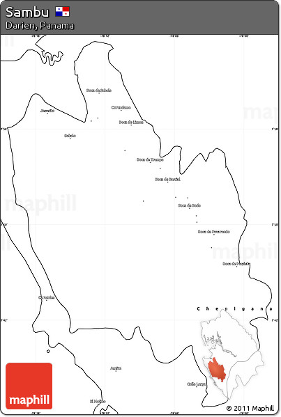 Blank Simple Map of Sambu