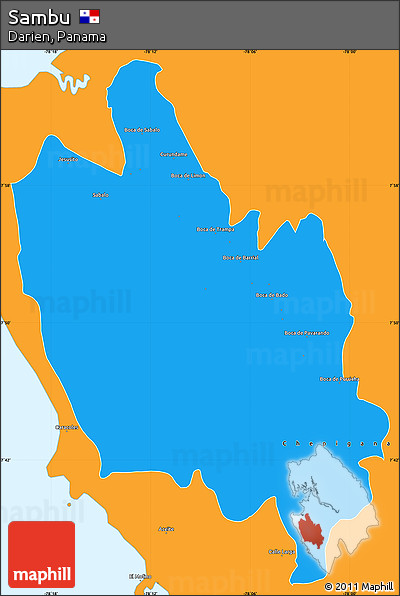Political Simple Map of Sambu
