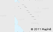 Political Simple Map of Sambu, single color outside
