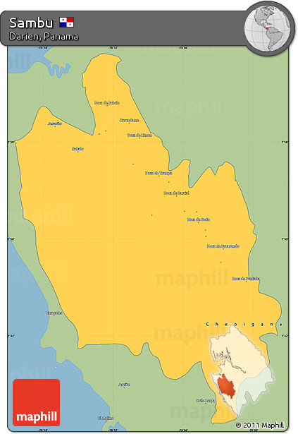 Savanna Style Simple Map of Sambu