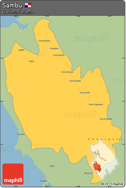 Savanna Style Simple Map of Sambu