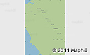 Savanna Style Simple Map of Sambu, single color outside