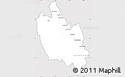 Silver Style Simple Map of Sambu, cropped outside