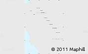 Silver Style Simple Map of Sambu, single color outside