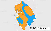 Political Simple Map of Darien, cropped outside