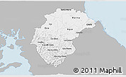 Gray 3D Map of Herrera, single color outside
