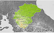 Physical 3D Map of Herrera, desaturated