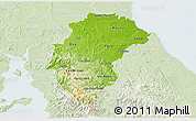 Physical 3D Map of Herrera, lighten