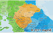 Political Shades 3D Map of Herrera